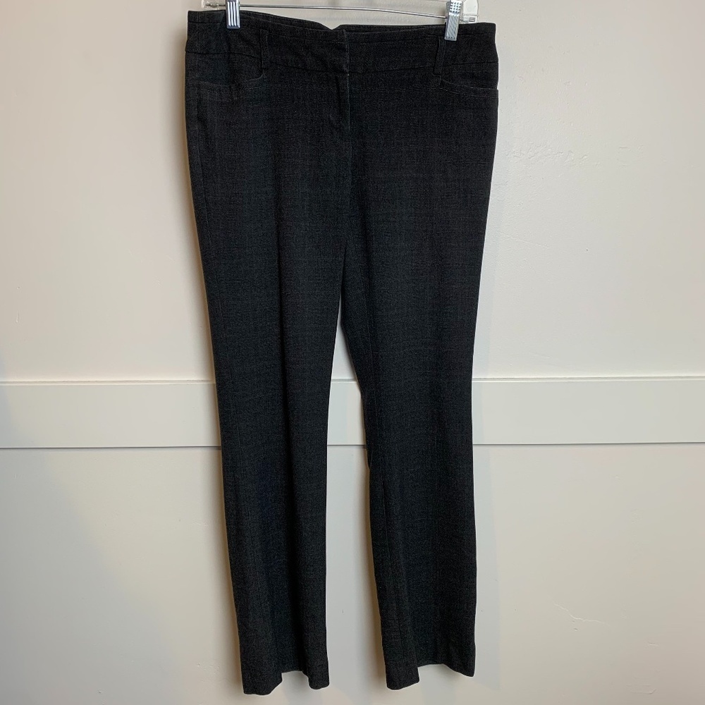 Amanda & Chelsea Dark Gray Plaid Dress Pants